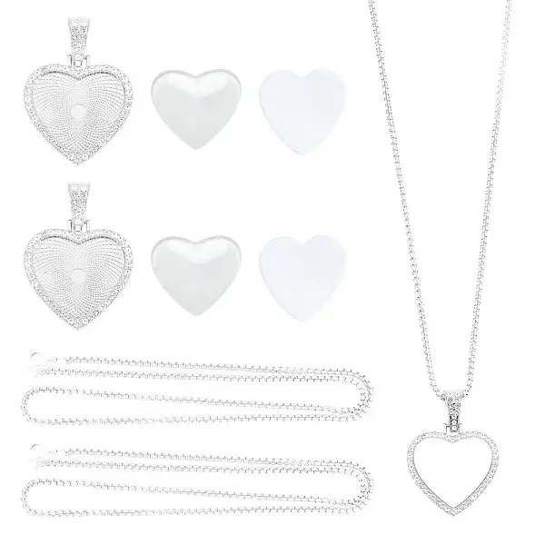 Alloy Rhinestone Pendant Necklaces