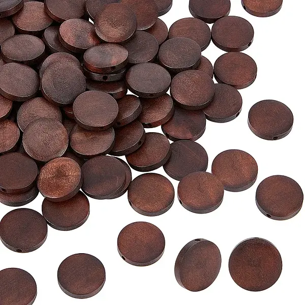 100Pcs Natural Pear Wood Beads