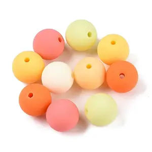 Rubberized Style Imitated Silicone Acrylic Beads