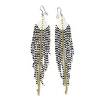 Bohemia Woven Glass Seed Bead Dangle Earrings