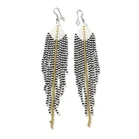 Bohemia Woven Glass Seed Bead Dangle Earrings