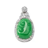 Dyed Natural Myanmar Jade Ruyi Pendants