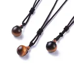 Natural Tiger Eye Pendant Necklaces