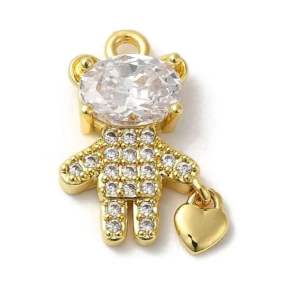 Rack Plating Brass Cubic Zirconia Pendants
