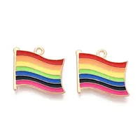Rainbow Color Pride Flag Alloy Enamel Pendants