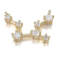 Brass Micro Clear Cubic Zirconia Pendants