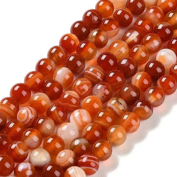 Natural Striped Agate/Banded Agate Beads Strands
