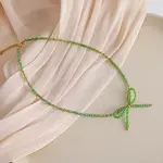 Feaceted Rondelle Glass Beaded Necklaces