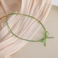 Feaceted Rondelle Glass Beaded Necklaces