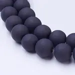 Baking Paint Transparent Glass Bead Strands