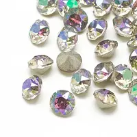 Pointed Back Glass Rhinestone Cabochons