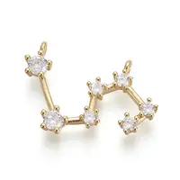 Brass Micro Pave Cubic Zirconia Pendants