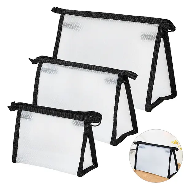3Pcs 3 Style PVC Transparent Waterproof Makeup Storage