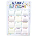 2Pcs Reusable Happy Birthday Chart Posters