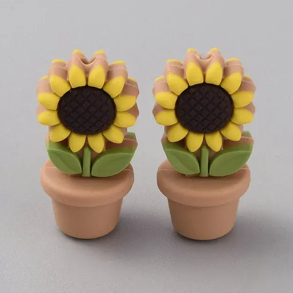 Sunflower Flowerpot Food Grade Eco-Friendly Silicone Beads