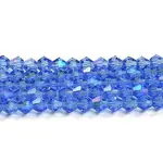 Transparent Electroplate Glass Beads Strands