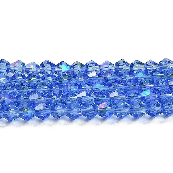 Transparent Electroplate Glass Beads Strands