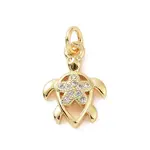 Brass Micro Pave Cubic Zirconia Charms