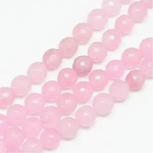Natural White Jade Bead Strands