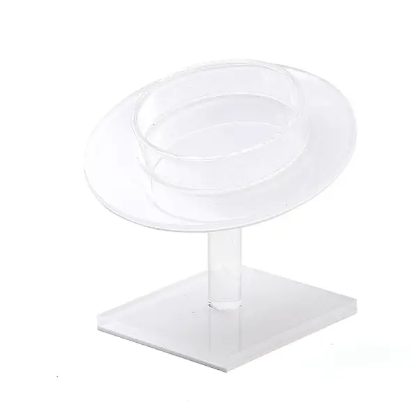 Organic Glass Single Bracelet Display Riser Stands