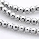Round Non-magnetic Synthetic Hematite Beads Strands