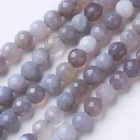 Natural Banded Agate Beads Strands