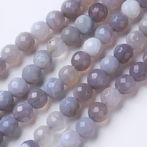 Natural Banded Agate Beads Strands