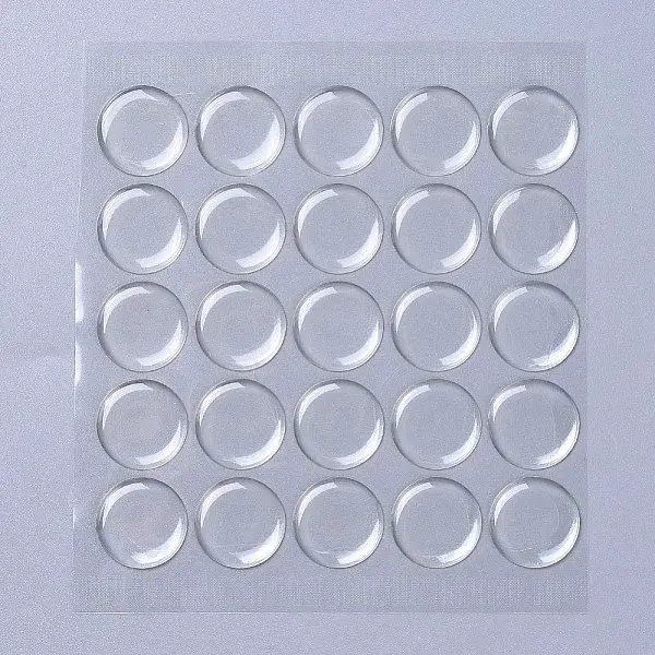 Plastic Clear Cabochons Epoxy Sticker
