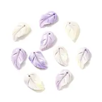 Synthetic Shell Dyed Carved Feather Charms