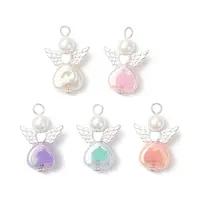 Alloy Acrylic Angel Pendants