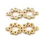 Brass Pave Clear Cubic Zirconia Connetor Charms