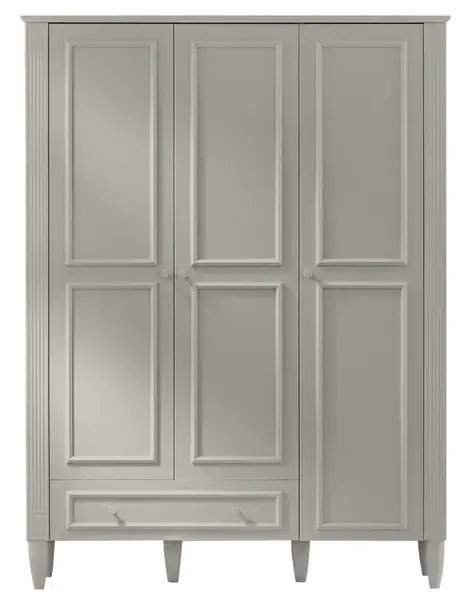 Třídveřová šatní skříň s osvětlením esme - šedá