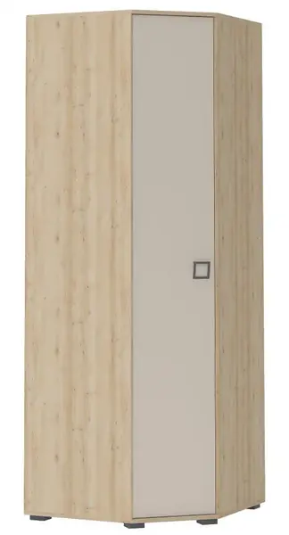 Rohová šatní skříň i sloane - buk/béžová