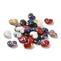 UV Plating Opaque Rainbow Iridescent Acrylic Beads