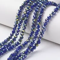 Electroplate Opaque Glass Beads Strands