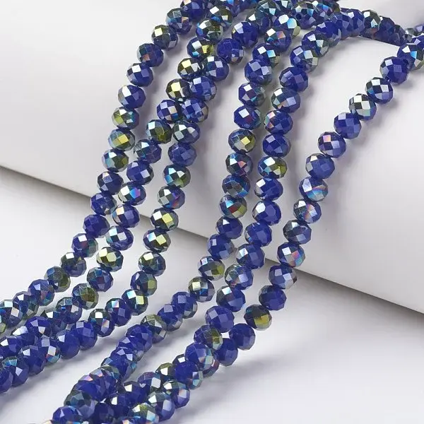 Electroplate Opaque Glass Beads Strands