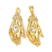 Brass Pave Cubic Zirconia Pendants