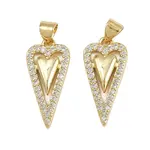 Brass Micro Pave Cubic Zirconia Pendants