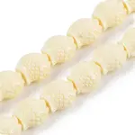 Synthetic Coral Carved Beads Strands