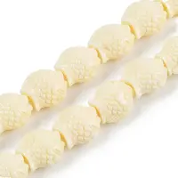 Synthetic Coral Carved Beads Strands