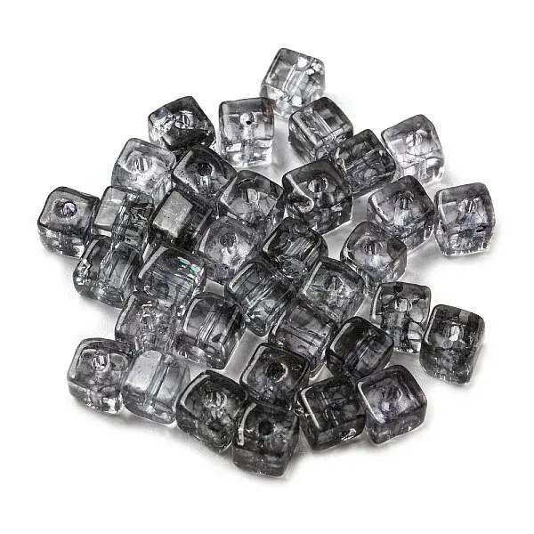 500Pcs Transparent Crackle Glass Beads