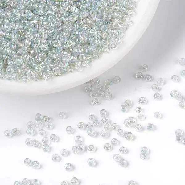 Round Transparent Colors Rainbow Glass Seed Beads