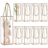 Transparent PET Plastic Gift Tote Boxes