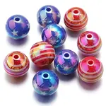 10Pcs UV Plating Colours Acrylic Beads