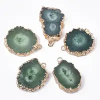 Natural Druzy Agate Pendants