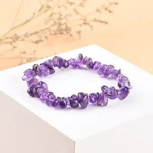 Amethyst Chips Stretch Bracelets