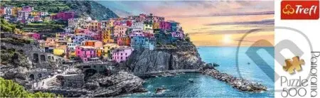 Vernazza při západu slunce, Itálie - puzzle z kategorie Přírodní scenérie