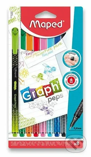 Maped - Liner Graph Peps Premium 0,4 mm 8 ks,Maped - Liner Graph Peps Premium 0,4 mm 8 ks