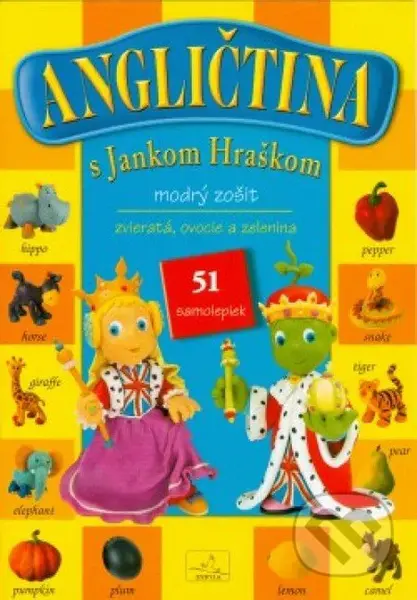 Angličtina s Jankom Hraškom - modrý zošit (Zvieratá, ovocie a zelenina) - kniha z kategorie Mateřská škola a předškoláci