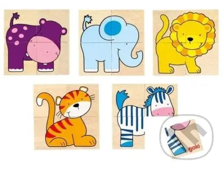 Divoká zvířata (Dřevěná vkládačka) - puzzle z kategorie Maxi dílky